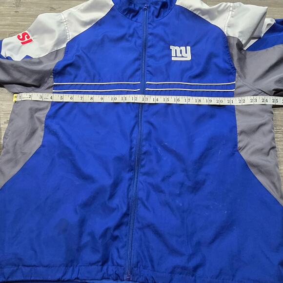 NFL Team Apparel NY Giants Light Windbreaker Jacket SI Reebok - Picture 5 of 8